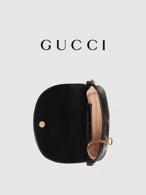 GG bollato di cuoio nero Marmont Tote Bag Quilted Matelasse di Bag Chain del messaggero