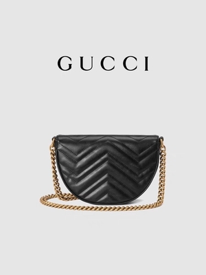 GG bollato di cuoio nero Marmont Tote Bag Quilted Matelasse di Bag Chain del messaggero