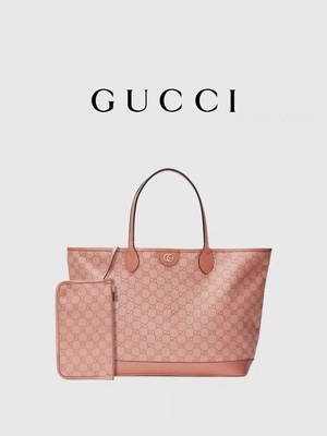 Viaggio medio di GG Tote Shoulder Bag For Business di Gucci Ophidia della tela rosa