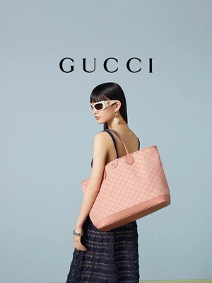 Viaggio medio di GG Tote Shoulder Bag For Business di Gucci Ophidia della tela rosa