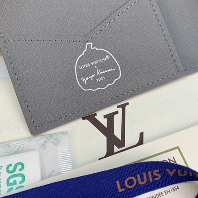 Stampa della zucca del nero di Louis Vuitton LV X YK Mini Designer Purses Pocket Organizer