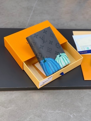Stampa della zucca del nero di Louis Vuitton LV X YK Mini Designer Purses Pocket Organizer