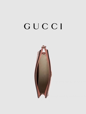 Sacchetto della frizione di Mini Pink Canvas Leather Ophidia Gucci con la chiusura dello zip