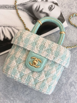 Rosa di verde della borsa della scatola di Mini Designer Purses Chanel Mini del monogramma delle ragazze