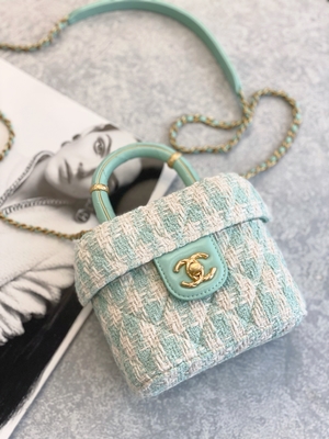 Rosa di verde della borsa della scatola di Mini Designer Purses Chanel Mini del monogramma delle ragazze