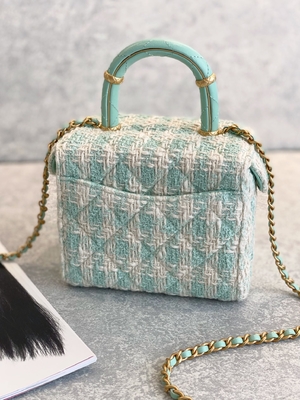 Rosa di verde della borsa della scatola di Mini Designer Purses Chanel Mini del monogramma delle ragazze