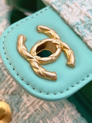 Rosa di verde della borsa della scatola di Mini Designer Purses Chanel Mini del monogramma delle ragazze