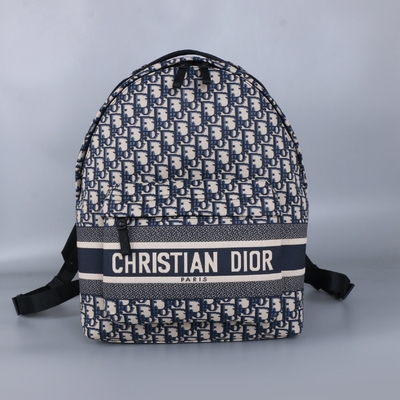 Progettista Small Diortravel Backpack Dior Oblique Jacquard blu