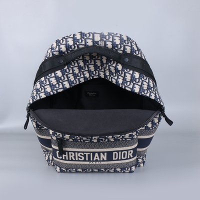 Progettista Small Diortravel Backpack Dior Oblique Jacquard blu