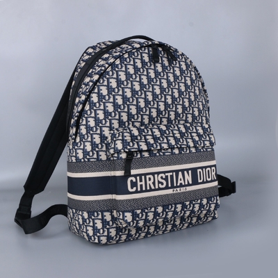 Progettista Small Diortravel Backpack Dior Oblique Jacquard blu