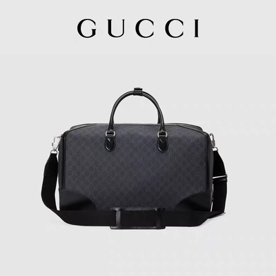Doppio di collegamento G di viaggio della tela suprema nera di GG Tote Bag Gucci Mens Messenger