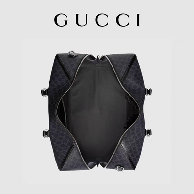 Doppio di collegamento G di viaggio della tela suprema nera di GG Tote Bag Gucci Mens Messenger