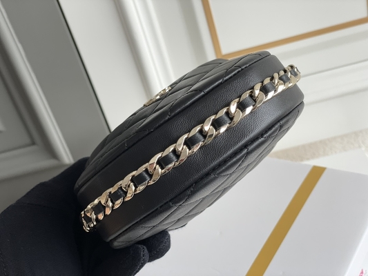 Borsa della moneta di Mini Fabric Chanel Flap Bag del nero Ap3095 a 20 pollici