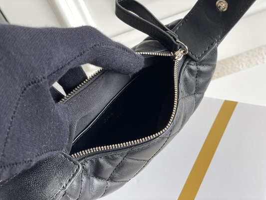 Borsa della moneta di Mini Fabric Chanel Flap Bag del nero Ap3095 a 20 pollici
