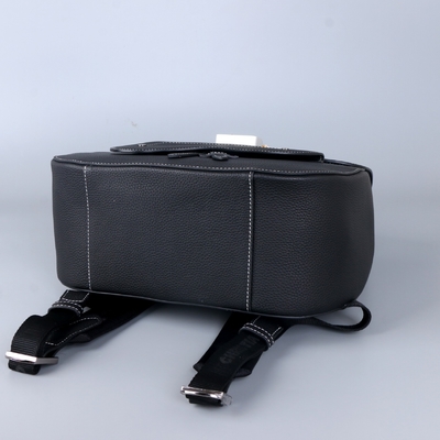 Vitello di cuoio di Christian Dior Gallop Backpack Black Grained degli elementi essenziali degli uomini