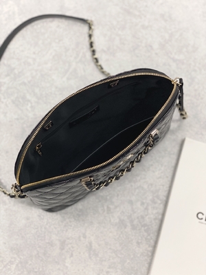 Piccolo Chanel Patent Calfskin Shopping Bag con retro signora Style