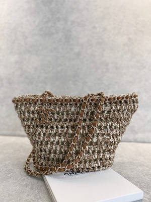 Cusomised ha marcato a caldo l'unità di elaborazione di Bag 22P Chanel Straw Raffia Bag del messaggero