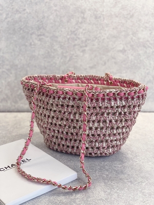 Cusomised ha marcato a caldo l'unità di elaborazione di Bag 22P Chanel Straw Raffia Bag del messaggero