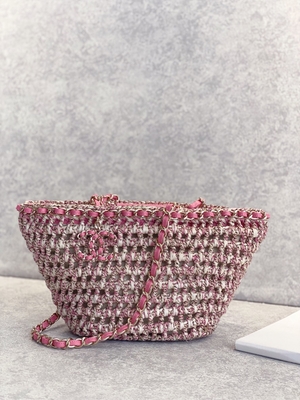 Cusomised ha marcato a caldo l'unità di elaborazione di Bag 22P Chanel Straw Raffia Bag del messaggero