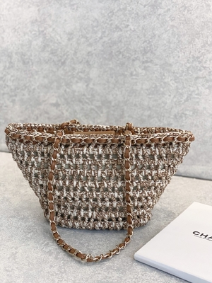 Cusomised ha marcato a caldo l'unità di elaborazione di Bag 22P Chanel Straw Raffia Bag del messaggero