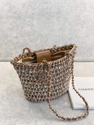 Cusomised ha marcato a caldo l'unità di elaborazione di Bag 22P Chanel Straw Raffia Bag del messaggero