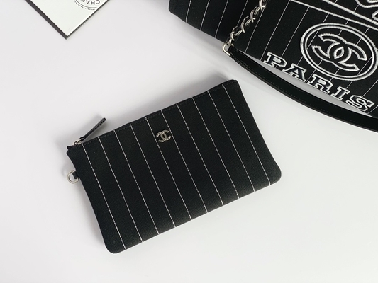 Grande su ordinazione bollato insacca la borsa Metalblack di Chanel 2,55 del vitello del cotone ed il bianco