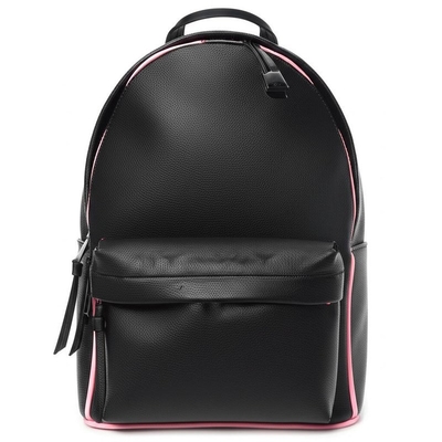 Zaino da designer in stile nero rosa con monogramma in pelle Shadow Calf Leather e tasca interna ripiegabile